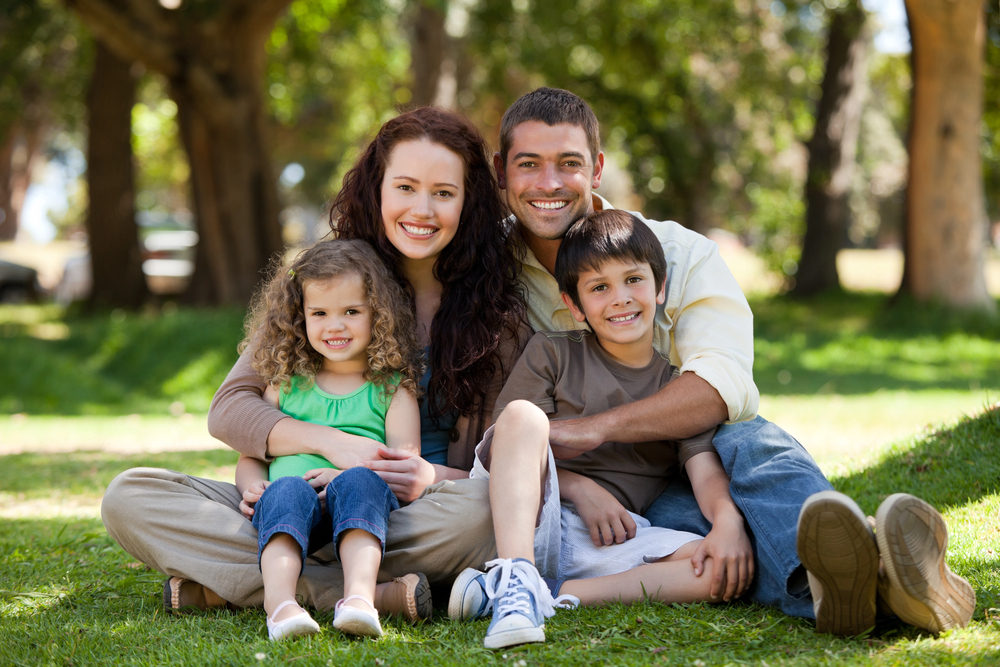portrait of happy family